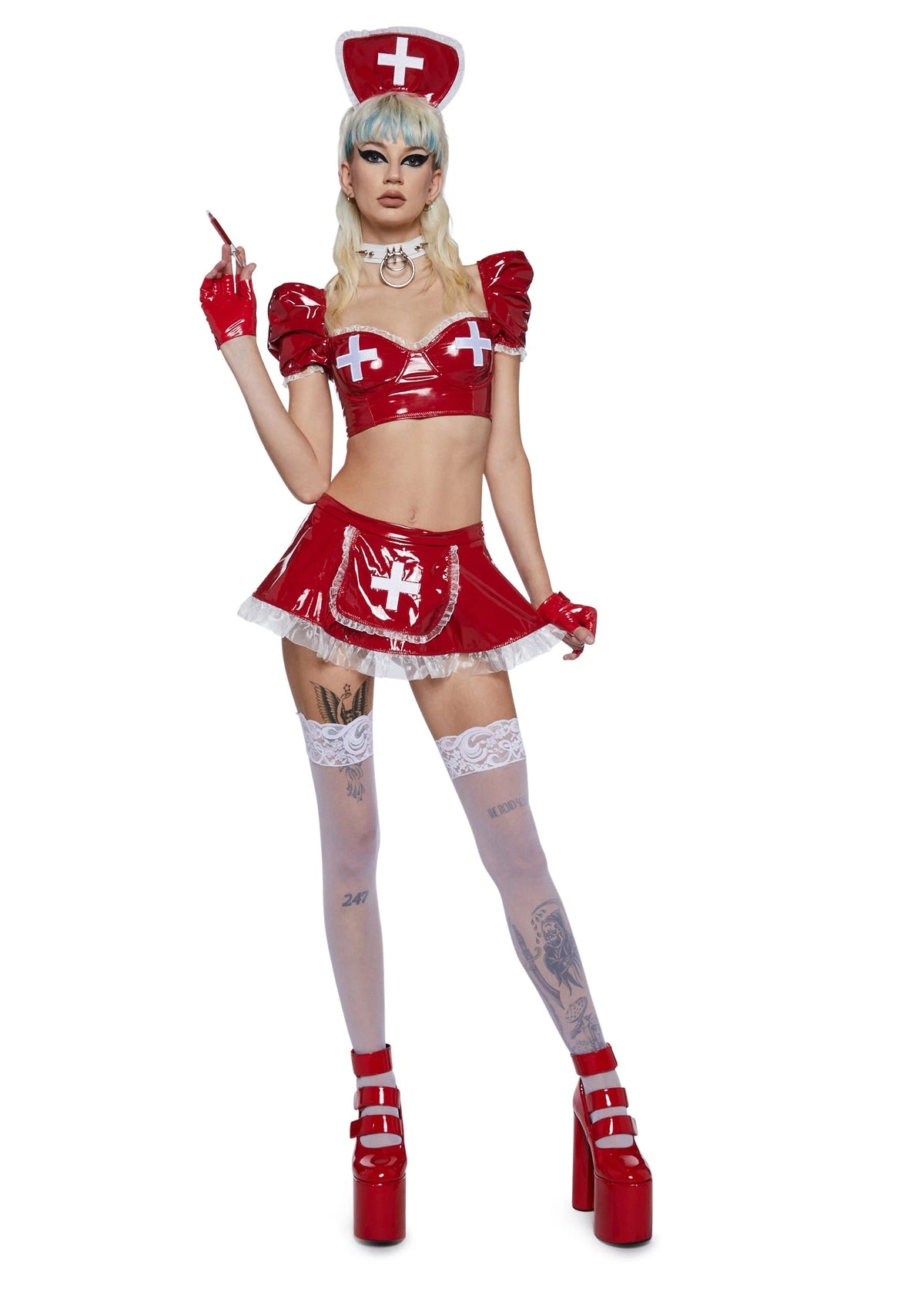 Nurse Costume Set - Dark Red
