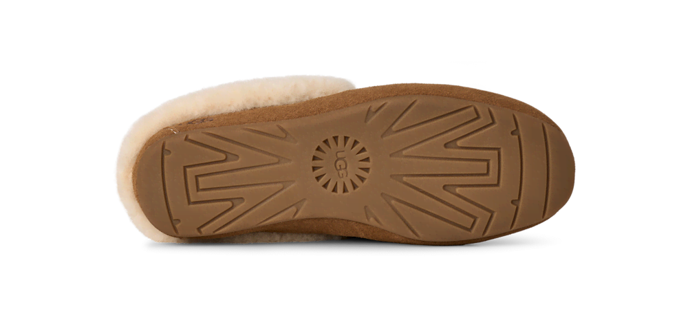 Women's Suede Sheepskin Collar Mule - Moonlight