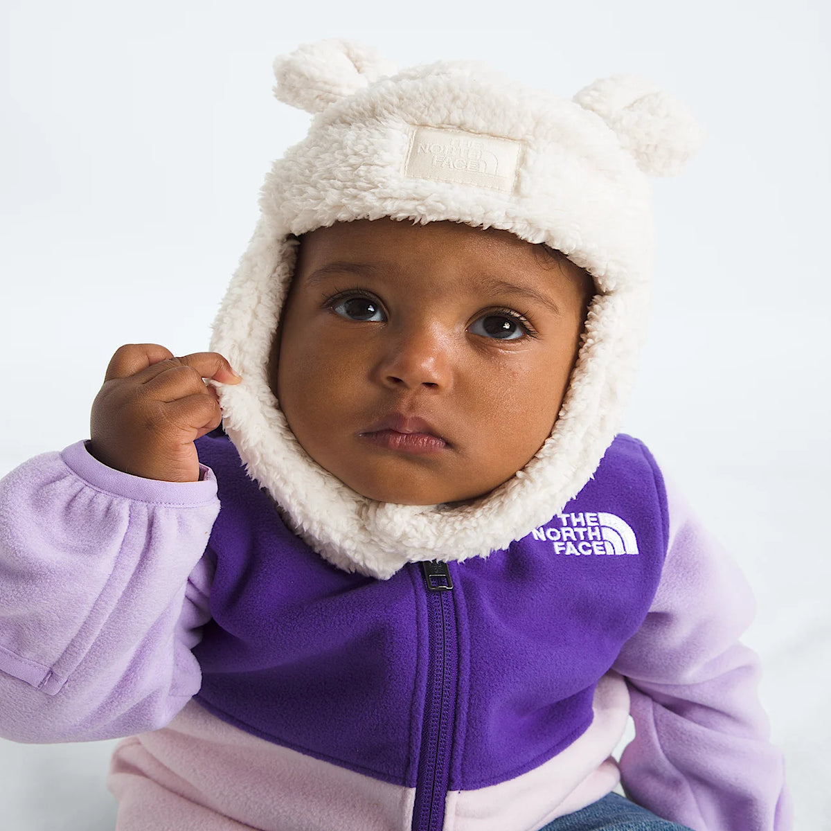 Baby Fleece Trapper Hat - White Dune