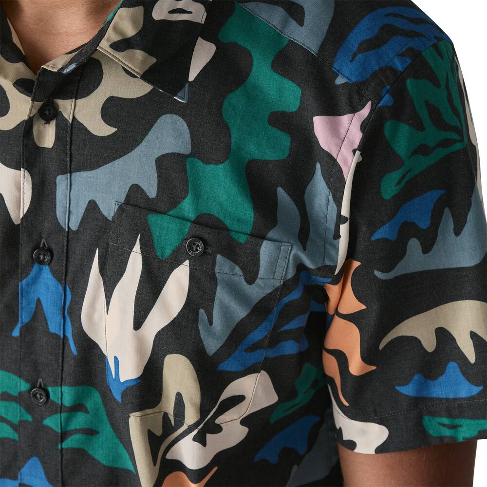 Men's Short-Sleeve Button-Up Shirt - Navy