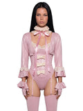 Pink Metallic Bodysuit Costume Set