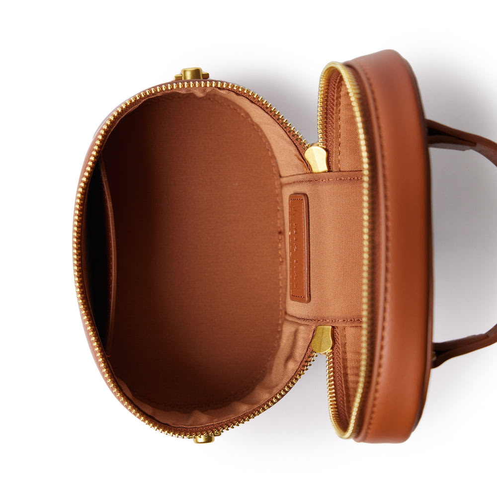 Mini Smooth Vanity Bag - Brown