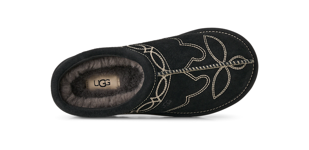 Women's Embroidered Suede Slipper - Burnt Cedar