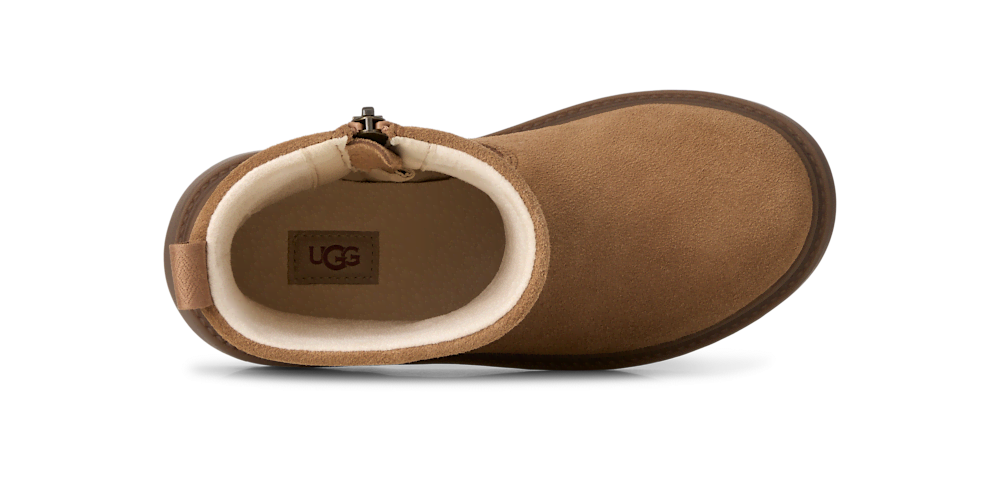 Kids' Waterproof Suede Side-Zip Boot - Chestnut