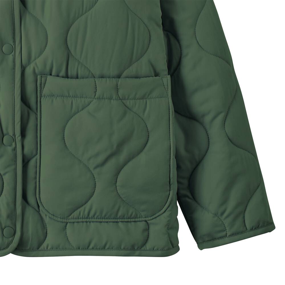 Kids' Quilted Insulated Hooded Jacket - Gray