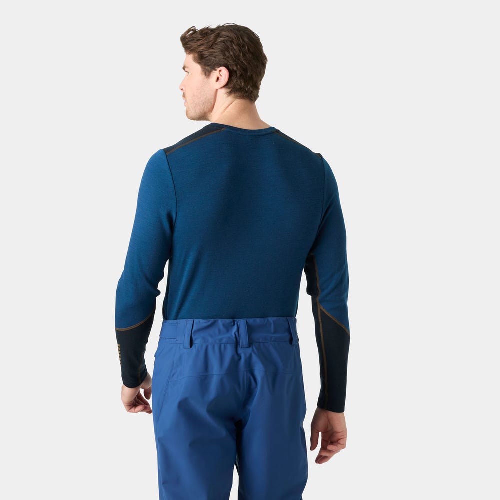 Men's Merino Wool Base Layer Top - Blue