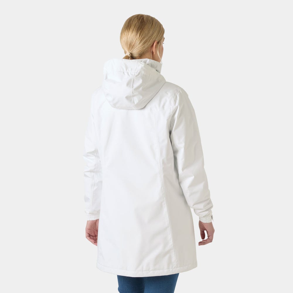 Women's Insulated Rain Coat - White