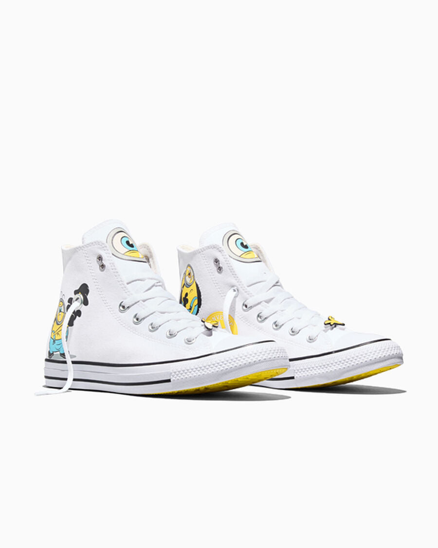 Unisex Canvas Character High Top Sneaker - Yellow