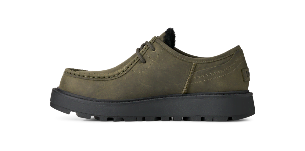 Men's Waterproof Leather Lace-Up Shoe - Oak
