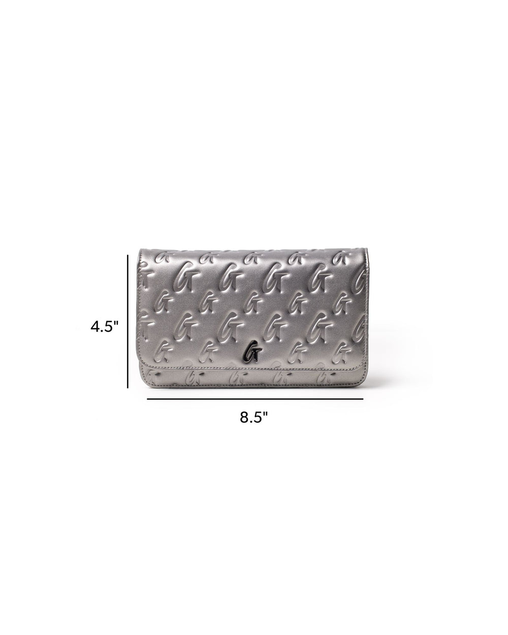 Vegan Leather Wallet On Chain - Platinum