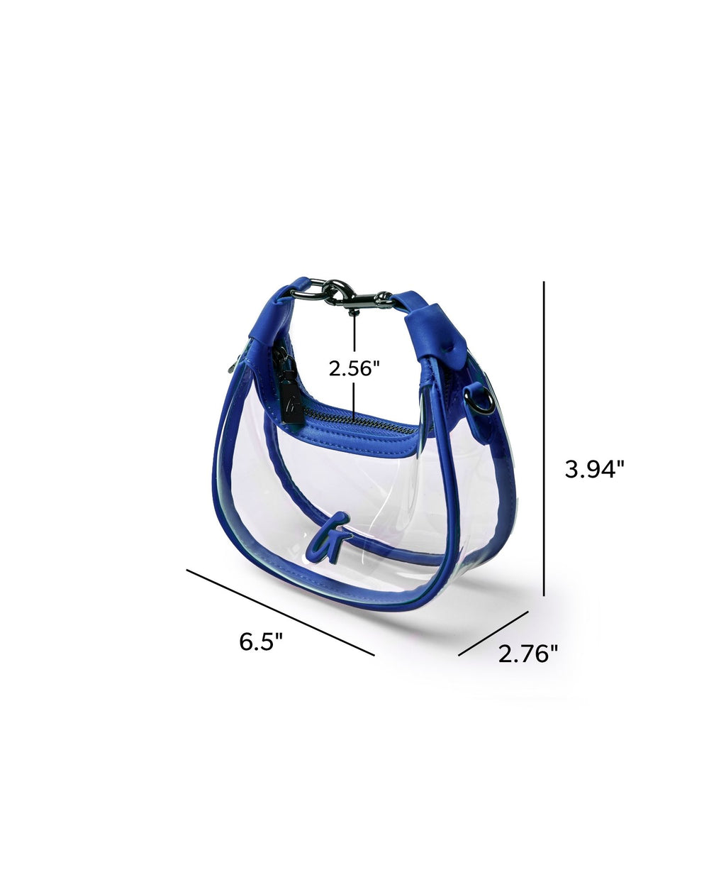 Clear PVC Mini Hobo Bag - Blue
