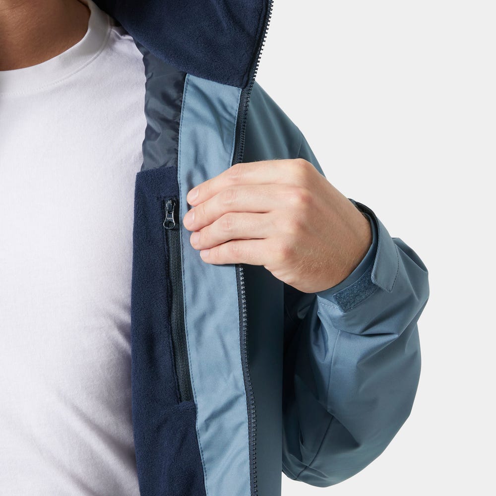 Men's Hooded Insulated Sailing Jacket - Navy