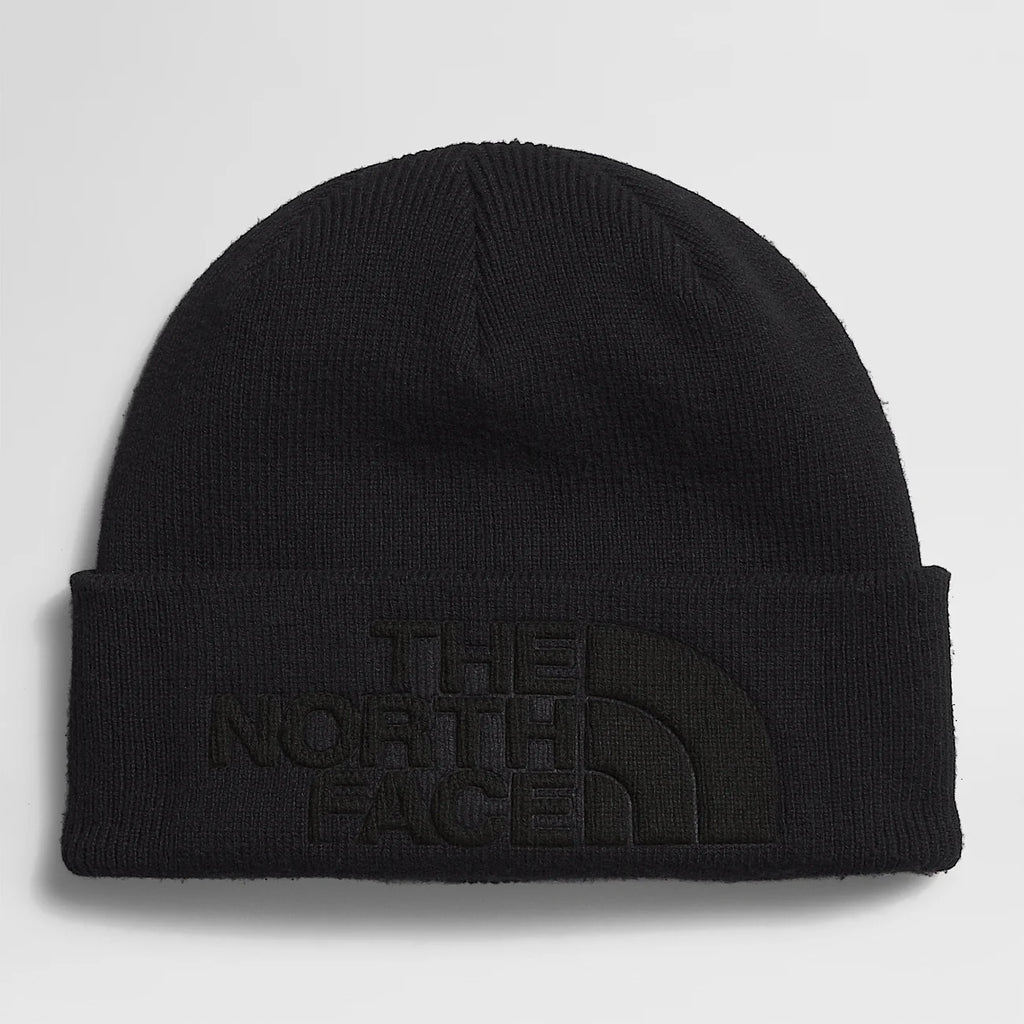 Embossed Knit Beanie - Black