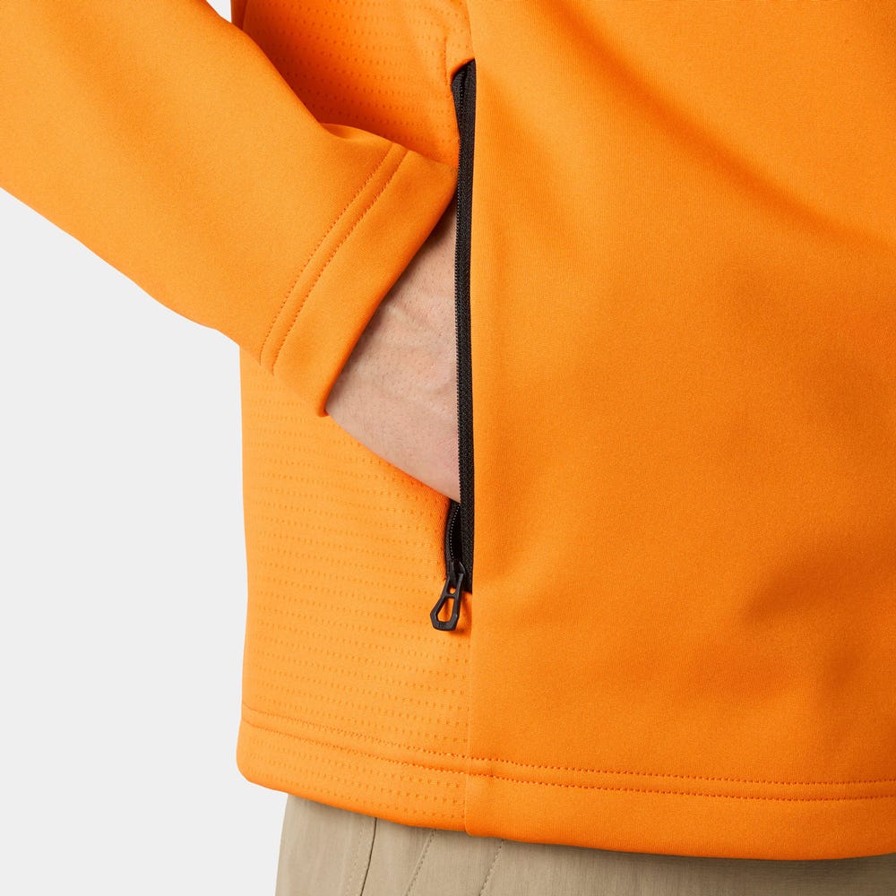 Men's Full-Zip Fleece Jacket - Orange