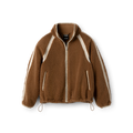 Women's Crochet Trim Plush Fleece Jacket - Cobble