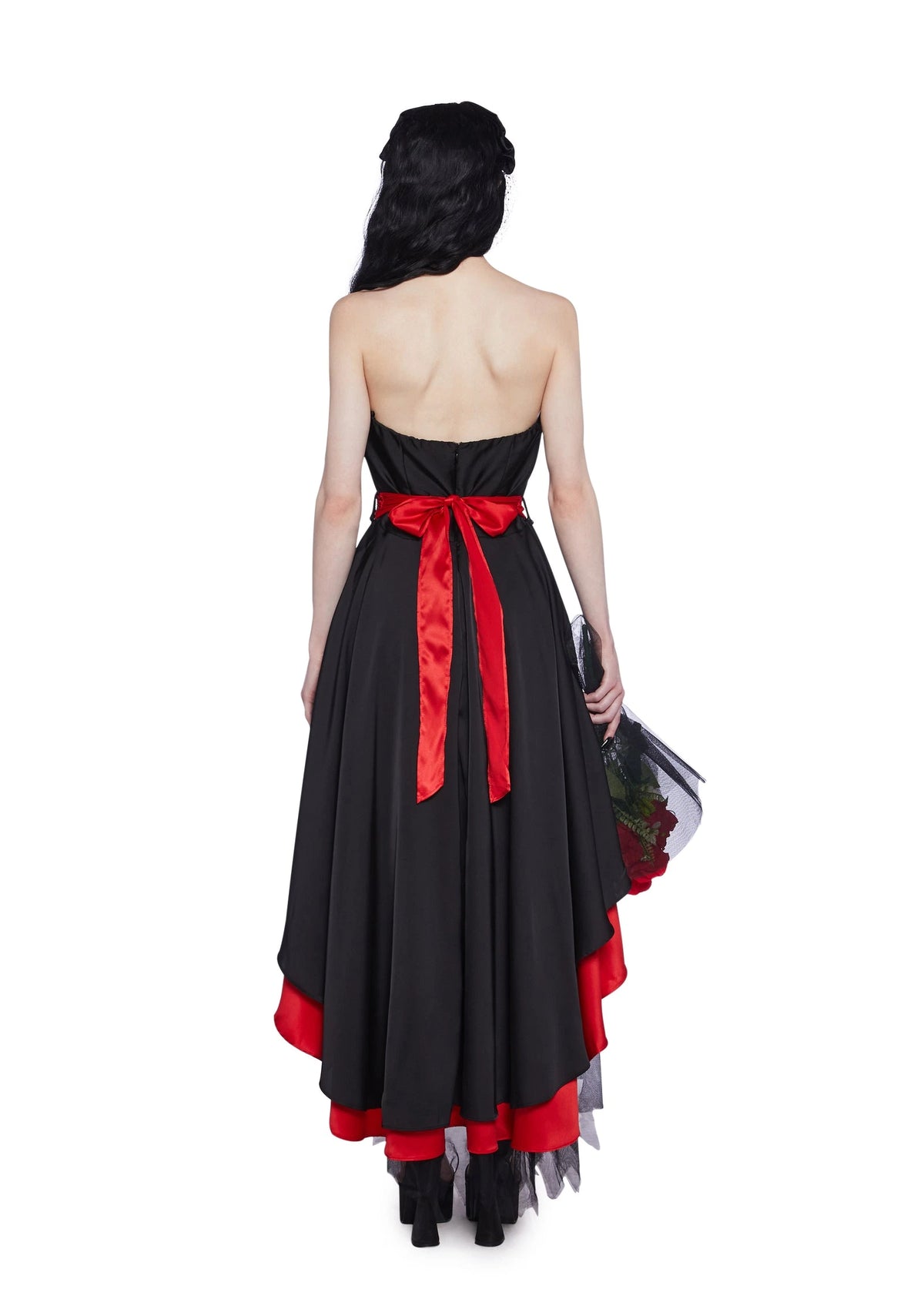 Gothic Bride Costume Set - Black
