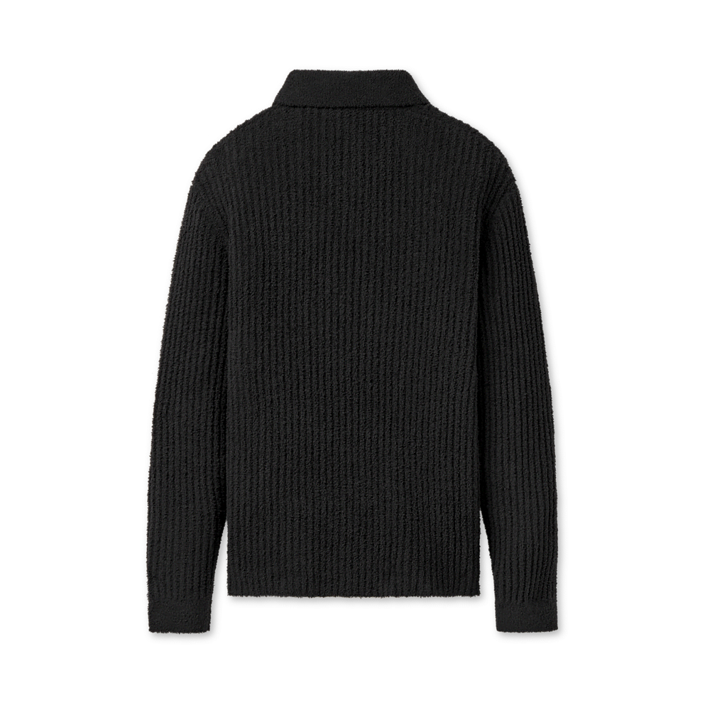 Men's Rib-Knit Polo Pullover - Stripe