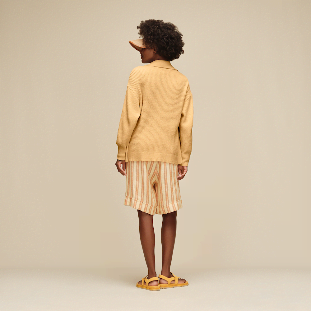 Women's Lightweight Collared Cardigan - Sand