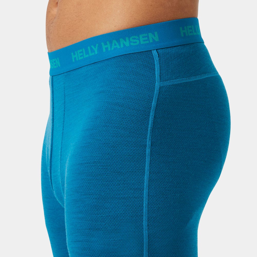 Men's Merino Wool Base Layer Pants - Blue