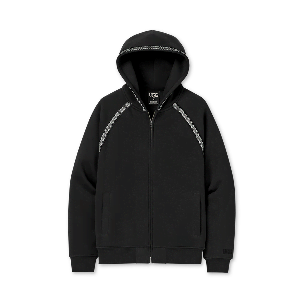 Men's Oversized Full-Zip Hooded Sweatshirt - Brown