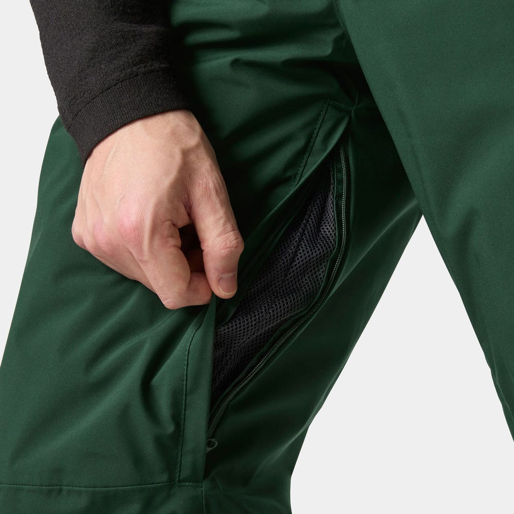 Men's Insulated Ski Bib Pants - Green