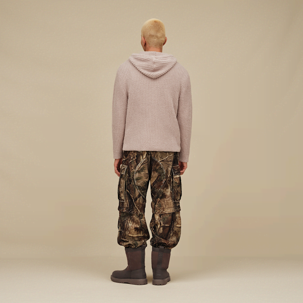Men's Recycled Ribbed Pullover Hoodie - Oyster