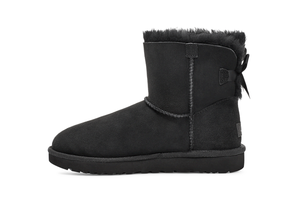 Women's Mini Sheepskin Bow Boot - Moonlight