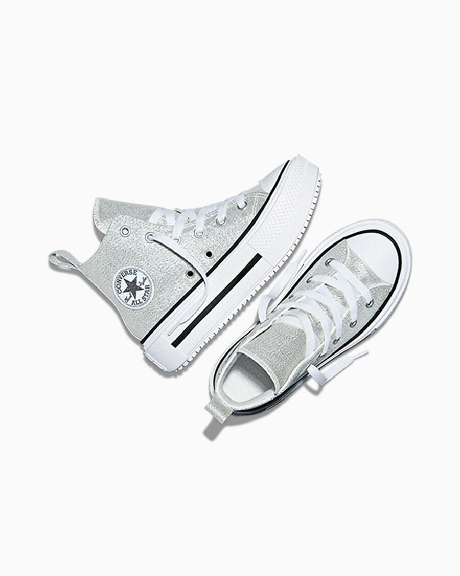 Shiny Double Platform High Top Sneakers