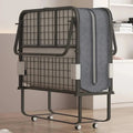 Puremind Folding Bed With 4 Inch Foam Mattress, 75 x 31 in, Lockable Wheels - Standard