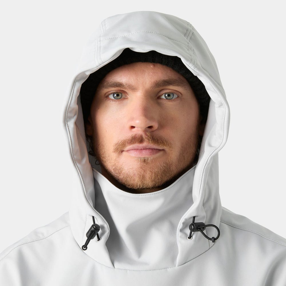 Unisex Fleece-Backed Softshell Hoodie - Black