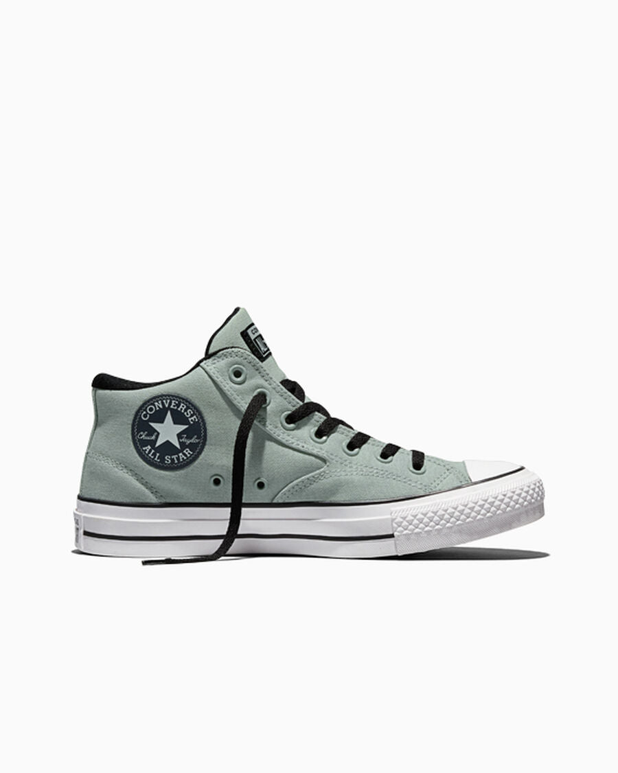 Canvas Mid-Top Sneaker - Pavemint/Black/White