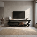 Rustic Live Edge Wood TV Cabinet