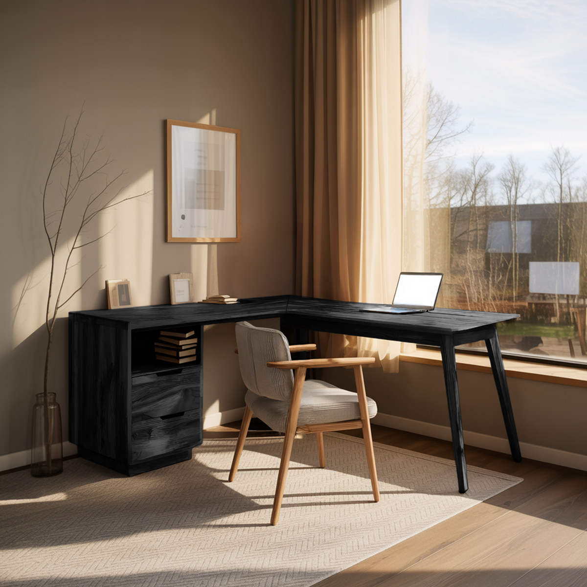 Minimal L Shaped Desk For Home Workspace