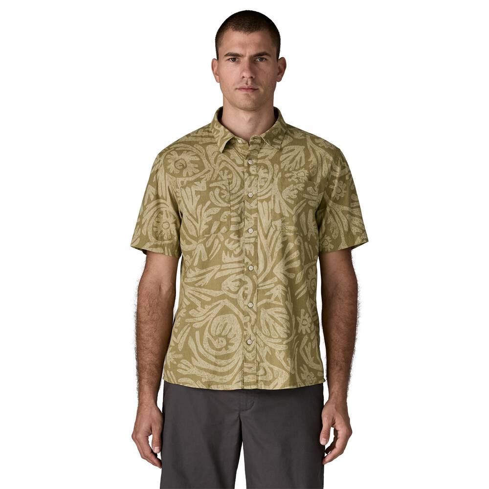 Men's Hemp Cotton Button-Up Shirt - Stone