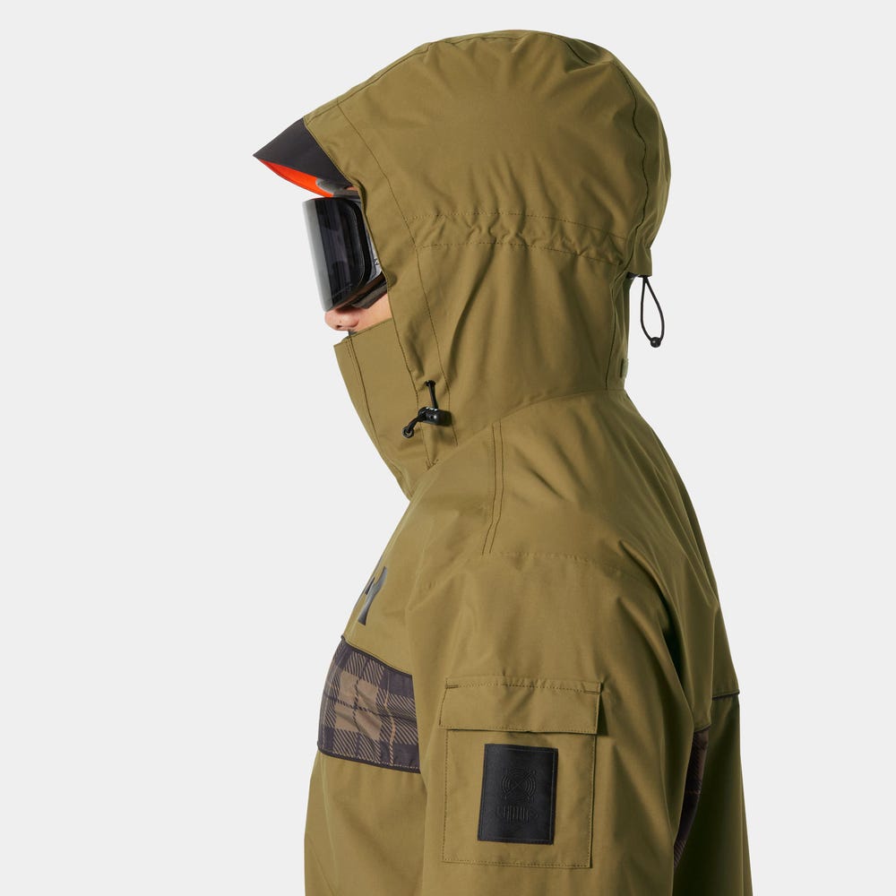 Unisex Waterproof Ski Shell Jacket - Black