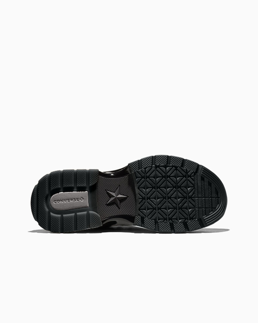 Canvas Platform Low Top Sneaker - Black - Egret/Egret/Black