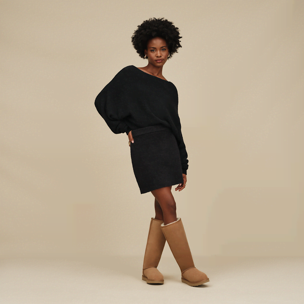 Women's Sheepskin Ultra Tall Boot - Black