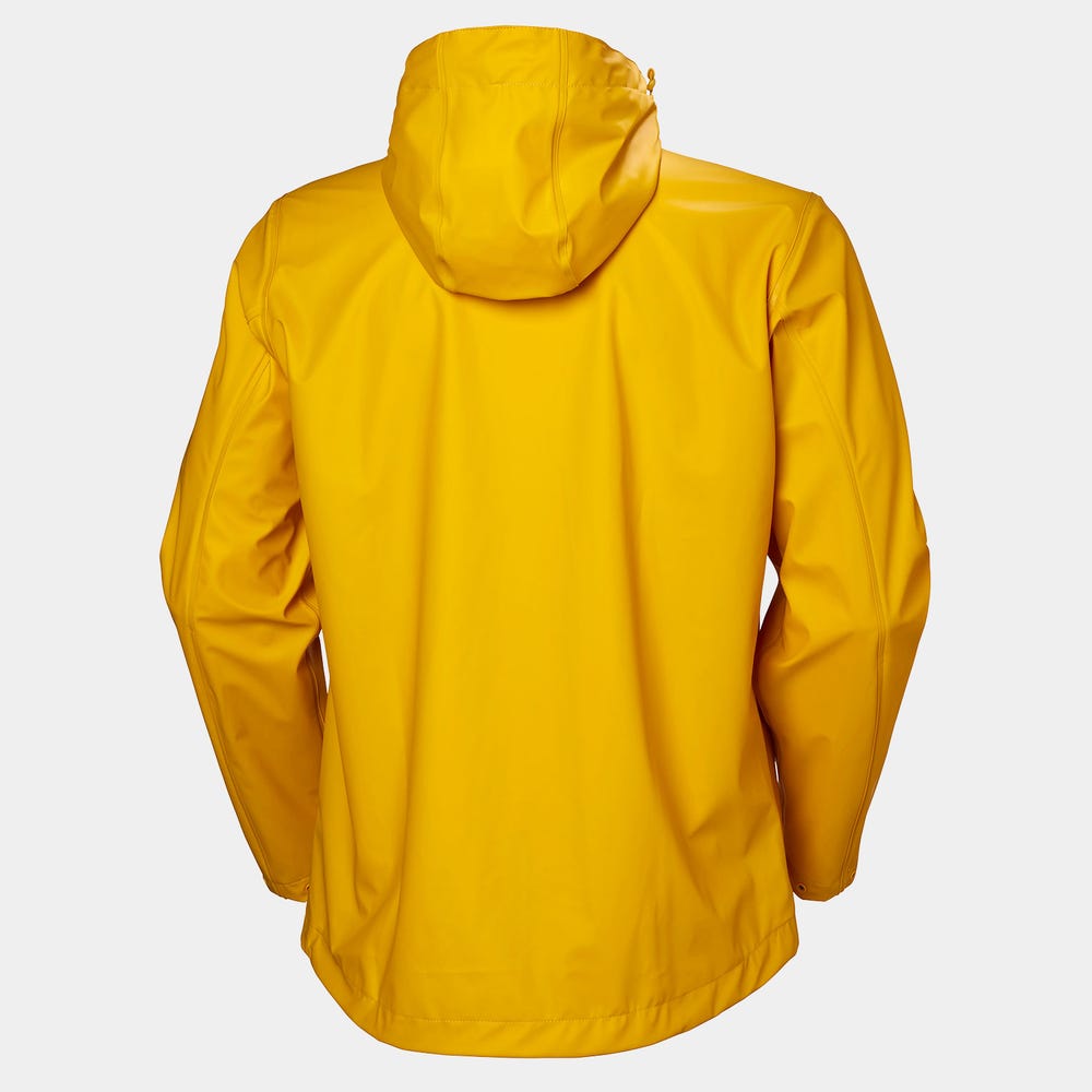 Men's Waterproof PU Rain Jacket - Dark Green