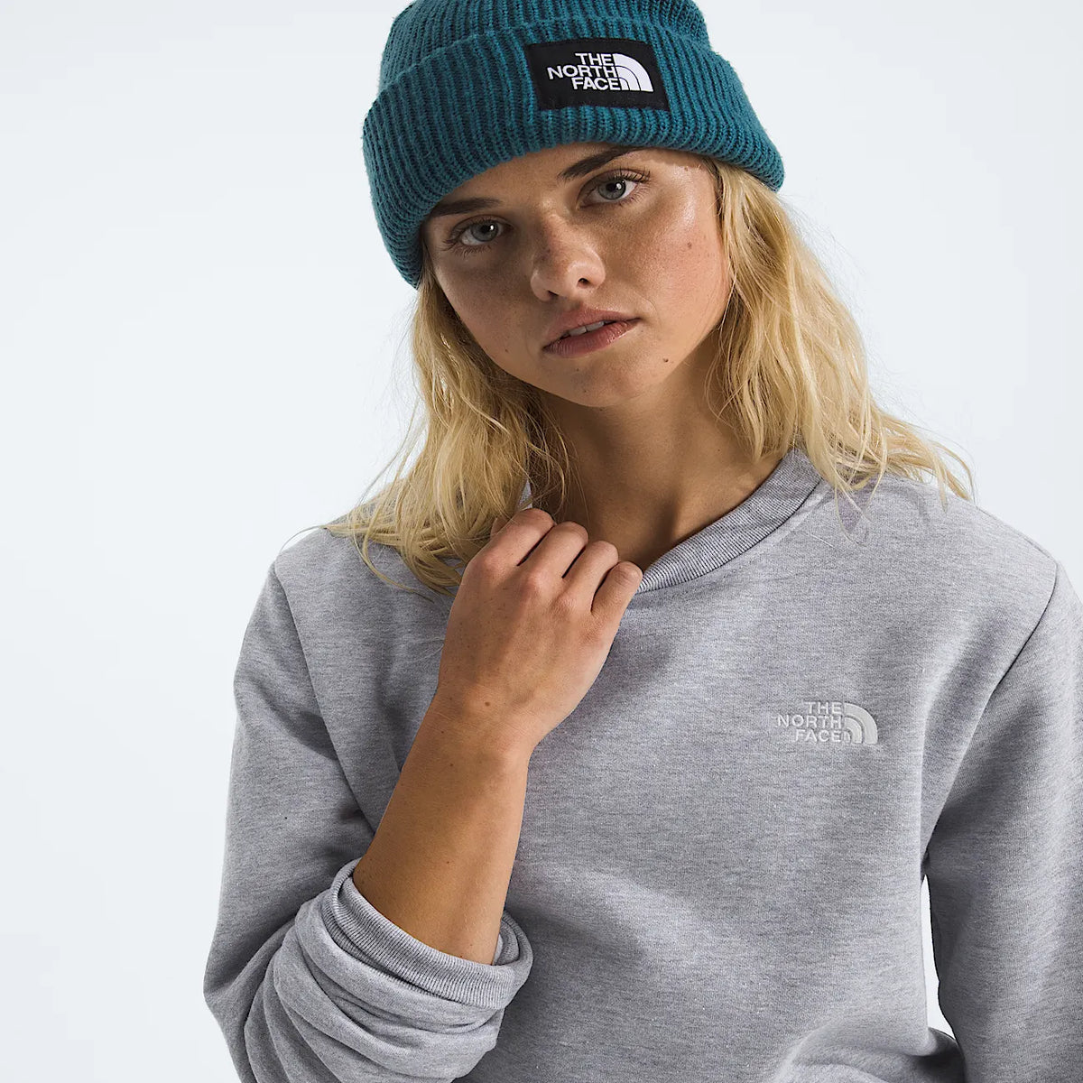 Women's Regular Crewneck Sweatshirt - Light Gray