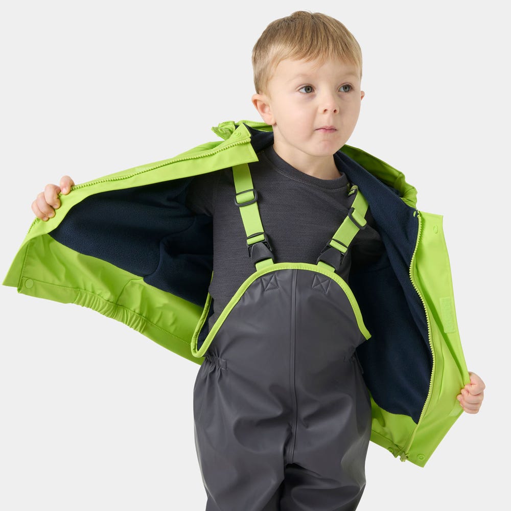 Kids' Fleece-Lined Rain Set - Cranberry