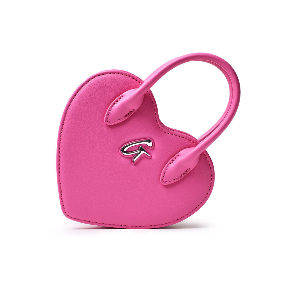 Mini Heart-Shaped Crossbody Bag - Pink