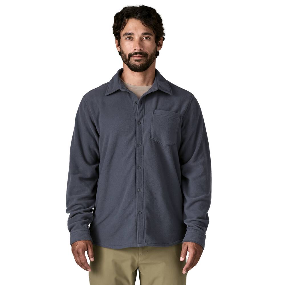 Men's Recycled Microfleece Snap Shirt - Green