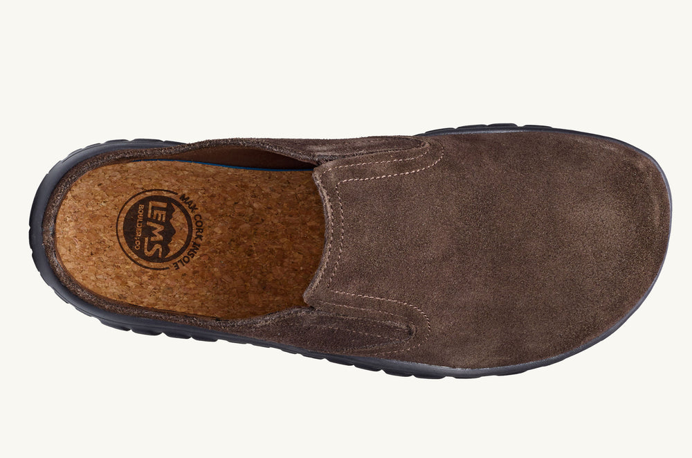Women's Suede Open-Heel Clog - Latte