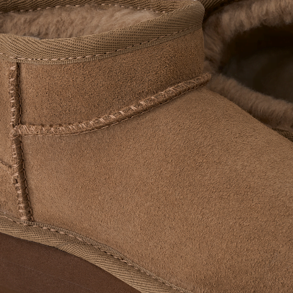 Kids' Suede Platform Ankle Boot - Sand