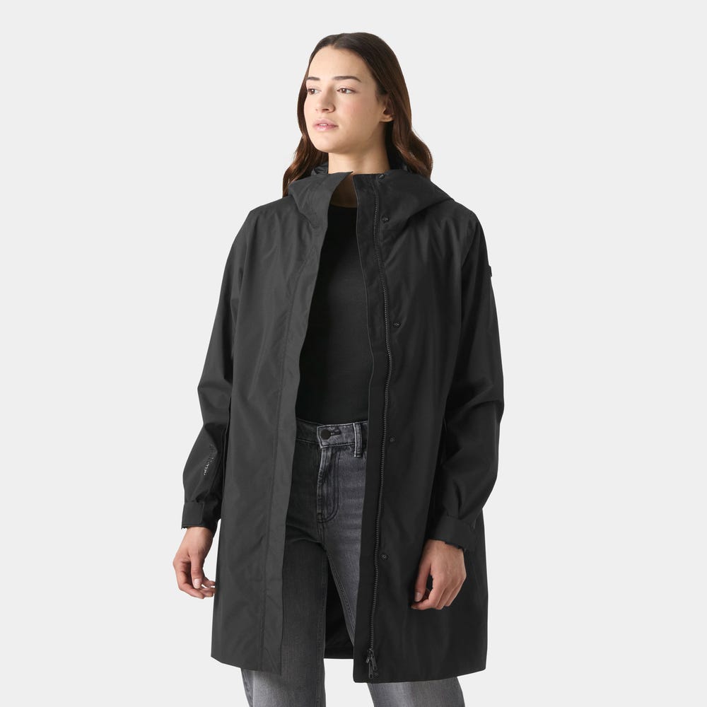 Women's Hooded Raincoat - Green