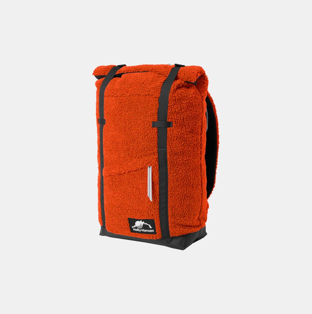 28L Fleece Roll-Top Backpack - Navy