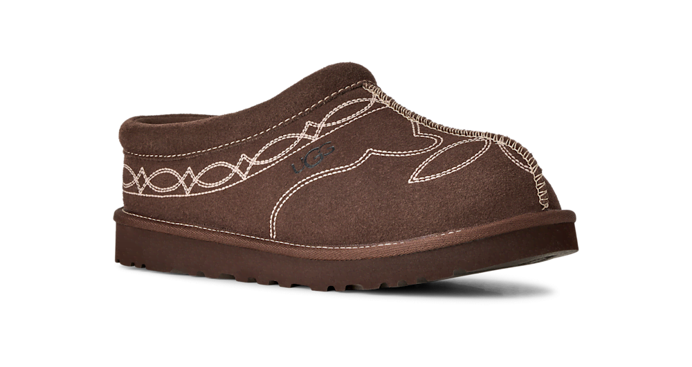 Men's Embroidered Suede Slipper - Black