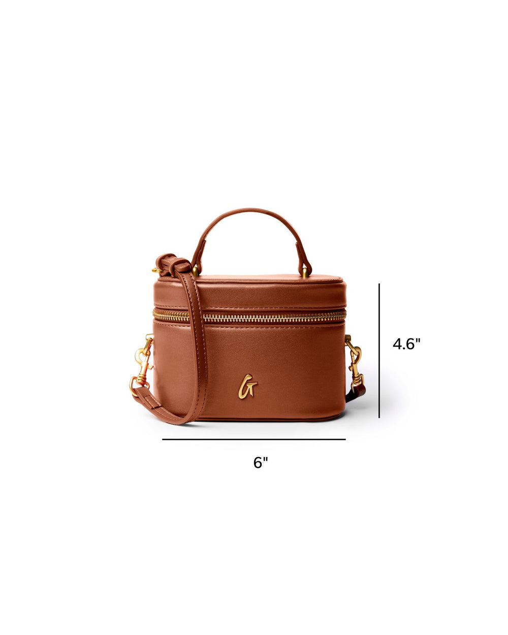 Mini Smooth Vanity Bag - Brown
