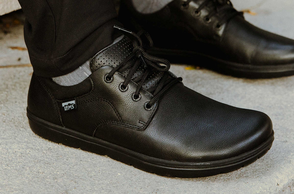 Men's Leather Oxford Shoe - Black