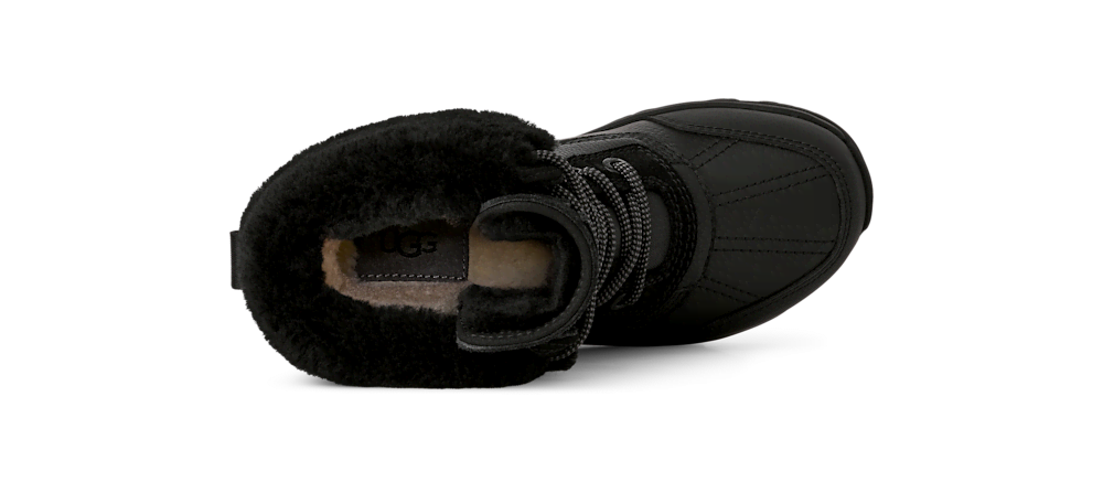 Kids' Waterproof Leather And Suede Winter Boot - Chestnut